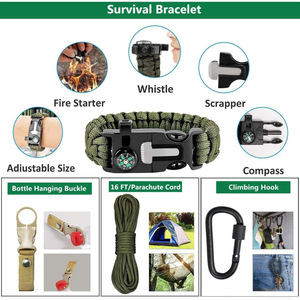 Kit d'outils de survie en plein air, équipement d'urgence multifonctionnel compact de 21 cm pour la randonnée, le camping et l'aventure - Product Image 5