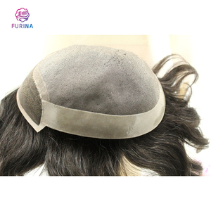 Parrucchino da Uomo 2022 con Clip, 100% <span class=keywords><strong>Capelli</strong></span> Umani Brasiliani, 6*9.5 Pollici, <span class=keywords><strong>Extension</strong></span> di <span class=keywords><strong>Capelli</strong></span> Umani - Product Image 3