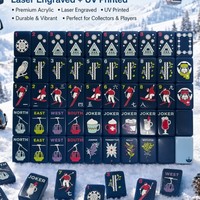 160 Buah Set Mahjong Amerika 1.42 Inci, Ubin Mahjong Akrilik Lapis Ganda Model Ski, Mendukung Pengiriman Udara/Laut, Hadiah Pesta