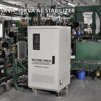Stabilisateurs de tension AC de type relais SVC 10KVA, entrée TMR 65-270V, sortie 220V monophasée, écran LCD, 50/60Hz, industriel, domestique, usine