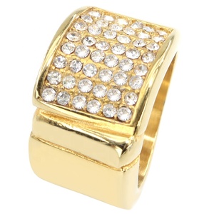 Preços Baixos Atacado Presente de Natal Anel de Ouro 18k Banhado a Ouro para Homens da Índia Design de Anel de Ouro de 4 Gramas Presentes de Casamento - Product Image 4
