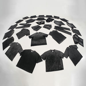 Ropa de Hombre Unisex Holgada de Algodón de Diseño Personalizado, Pantalones Cortos Deportivos Extra Grandes Desgastados, Camiseta de 200 g/m², Algodón 100 % Pesado con Ácido - Product Image 2