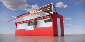 Contenedor Comercial para Comida Rápida, Restaurante, Cafetería, Contenedor de 40 pies para Kiosco de Comida, Restaurante, Bar, Tienda Emergente - Product Image 6