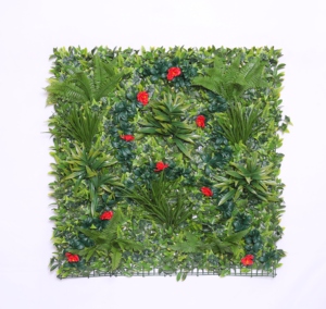 Mur de gazon artificiel extérieur décoratif de style <span class=keywords><strong>3D</strong></span> avec fleurs en plastique mur vert mousse de verre pour mariages espaces intérieurs - Product Image 1