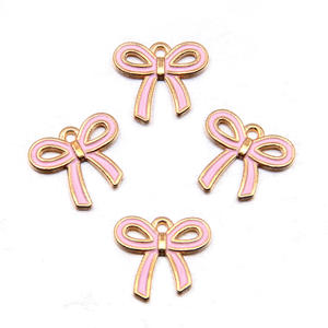 Dijes de Lazo Esmaltados Coloridos de Última Moda 2025, Dijes de Acero Inoxidable de Alta Calidad con Forma de Corbatín, 16x18 mm, Calidad AAA para la Fabricación de Joyería DIY - Product Image 4