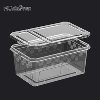NOMOYPET Nouvelle boîte d'élevage en plastique de grande taille, haute transparence, avec un design de trous de ventilation optimisé pour les reptiles