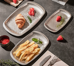 Plateau de service empilable en acier inoxydable de style coréen, plateau à collation en métal anti-déformation pour <span class=keywords><strong>restaurant</strong></span> coréen, bar, café, maison - Product Image 5