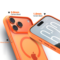 Étui magnétique en PC mat pour iPhone 18 Pro Max, coque de téléphone tactile AI pour iPhone 18 Pro 17, touches métalliques, logo personnalisé, emballage LM061