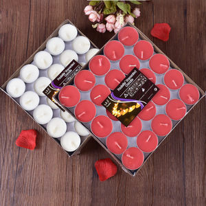 Fabricant vente en gros bougies rondes en <span class=keywords><strong>paraffine</strong></span> bougies chauffe-plat de mariage romantique avec emballage en boîte 50 pièces - Product Image 3