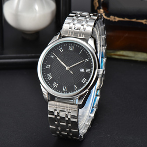 Montre à quartz professionnelle à trois aiguilles avec cadran rond, étanche, bracelet en cuir et boucle en acier inoxydable - Product Image 5