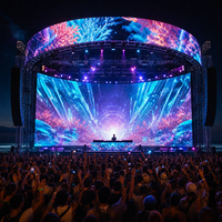 Écran LED de location extérieur ultra-léger couleur P3.91 500*500mm, mur vidéo étanche pour animation de festival de musique