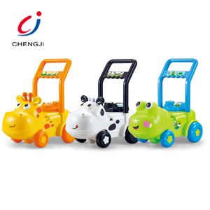 Andador de bebé Chengji Carro de juguete vaca caminando aprendizaje Andador de bebé con mango de empuje - Product Image 3