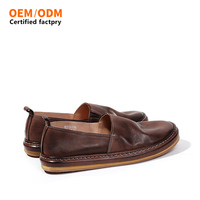 Mocassins pour hommes, fabrication OEM ODM, en cuir de cheval fait main, chaussures de pêcheur, mocassins décontractés d'été respirants à enfiler, souples