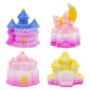 KI yuewu Casa de Muñecas de Castillo Pequeño con Luna Brillante de Cuento de Hadas, Accesorios Decorativos DIY, Adornos Pequeños de Resina para Coche y Escritorio - Product Image 5