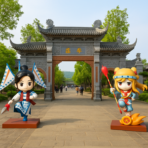 Jingyue - Juego de Esculturas de Robots de Ópera Tradicional China, Cristal Transparente, Decoración del Hogar, Figura Coleccionable, Regalo - Product Image 3