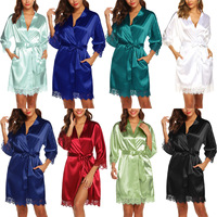 Robe de nuit blanche en dentelle pour femme, vêtement de nuit en soie, avec Logo personnalisé, Sexy, pour le bain, la saint-valentin, vente en gros
