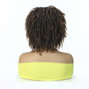 Nouvelle Arrivée Perruque Synthétique Femme, Coiffure Complète, Dreadlocks Africaines, Bandeau en Soie Glacée, Petites Boucles à Visser, Volume Rose - Product Image 4