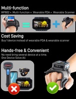 Lector de Códigos QR Portátil con Sistema Android 10, PDA Resistente con Conexión WIFI, Escáner de Códigos de Barras para Inventario