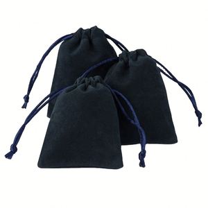 Sacs à bijoux imprimables avec logo personnalisé, sacs en soie pour bonbons de mariage, sacs à cosmétiques en velours avec cordon de serrage - Product Image 1