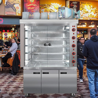 Armoire de rôtisserie commerciale nouveau gaz électrique en acier inoxydable pour restaurants magasins d'alimentation centres commerciaux pour magasins de poulet rôti