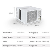 Climatiseur de fenêtre tout-en-un Midea Chine R32 R410a 9000Btu 230V 50Hz Blanc