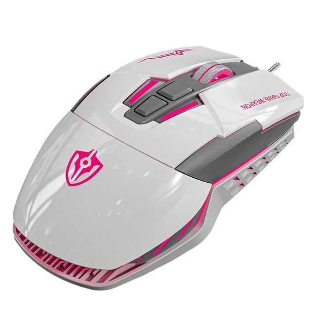 Hot Selling LED Right 7-key Metal Wheel Wired USB Interface Silent Optical Game Mouse for Esport Stock