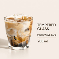 Gobelet en verre trempé OEM ODM, résistant au micro-ondes, transparent, pour café, restaurant, 160-360 mL