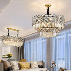 Accesorios Vintage Lámpara colgante de cristal Hotel Cocina Decoración Araña de cristal Iluminación - Product Image 5