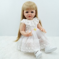 Trendsetting-muñecas de princesa de pelo rubio largo para niños, preciosas muñecas de belleza de 22 pulgadas