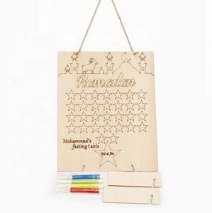 Ourwarm — calendrier du <span class=keywords><strong>Ramadan</strong></span>, décorations en bois, tiroir compte à rebours, décorations islamiques, calendrier objet d'art moubark - Product Image 5