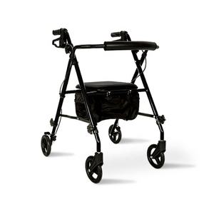 Déambulateur <span class=keywords><strong>Medline</strong></span> avec roues de 6 pouces, cadre en acier durable, supporte jusqu'à 350 livres, siège pliable pour les personnes âgées, accessoire de mobilier - Product Image 1