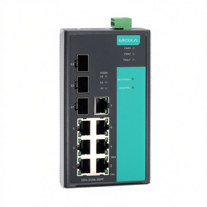 Switch Gestionado Moxa EDS-510A-3SFP de 8 Puertos, 3 SFP, Gigabit Ethernet, Montaje en Riel DIN, Switch Industrial - Product Image 2