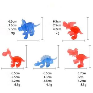 Jouets miniatures de dinosaures colorés en TPR, Gashapon sur le thème du Jurassic, Jouets anti-stress - Product Image 4