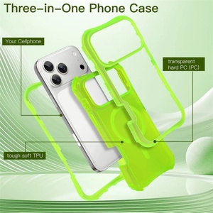 เคสกันกระแทกแม่เหล็กสำหรับ iPhone 17 Pro Max TPU PC, เคสสำหรับ iPhone 17 Pro Max สีม่วง 3 in 1 แบบ Heavy Duty - Product Image 3