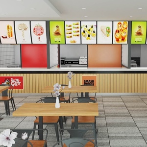 Tienda de pollos fritos, diseño de tienda profesional, diseño de <span class=keywords><strong>restaurante</strong></span> de modelado 3D - Product Image 1