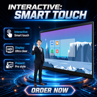 AOOWHAO OEM ODM Écran tactile interactif intelligent 55''-110'' pouces 1080p haute définition 20/40 points Android Windows pour tableau blanc