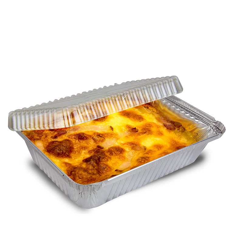 2Lb одноразовый большой контейнер из алюминиевой фольги, кастрюля для приготовления пищи/пищевой контейнер для выноса, алюминиевые лотки