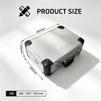 Boîte en aluminium argentée OEM Ningbo Everest, trousse de premiers soins, boîte de rangement médicale, cadenas/serrure à code, options personnalisables, 20L