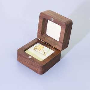 Caja de Joyería de Madera con Logotipo Personalizado Grabado, Estuche para Guardar Anillos, Gemelos y Pasadores de Corbata, Regalo de Boda para <span class=keywords><strong>Hombre</strong></span>, Empaque para Regalos Empresariales, Venta al por Mayor - Product Image 3