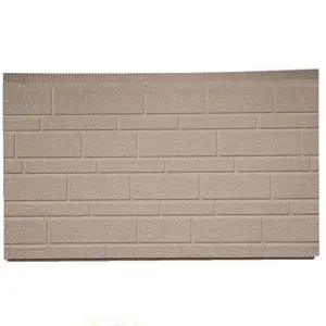 Metal Composite Polyurethane Siding Embossed Stone Brick Wall Panel