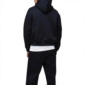 2026OEM Custom Logo Men's 100% Polyester Acid Wash Solid Hooded Winter Tracksuit Printed Jogger Sets Private Label Manufacturer - Product Image 4