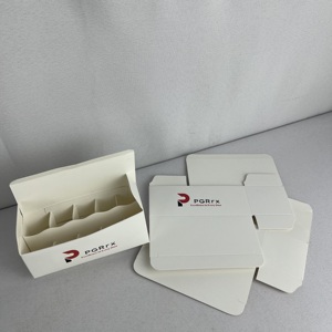 กล่องกระดาษแข็งพิมพ์โลโก้ตามสั่ง สีขาว สำหรับบรรจุภัณฑ์ขวดยาขนาด 2 มล. 3 มล. 5 มล. 10 มล. กล่องบรรจุภัณฑ์สำหรับขวดเปปไทด์ เหมาะสำหรับธุรกิจขนาดเล็ก - Product Image 3