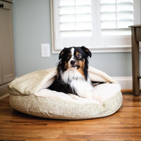 Fabricant Vente en gros Lit grotte de luxe pour chien Lit lavable en tissu Sherpa Lit pour chien Nid pour chat