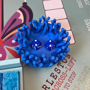 Coral Mahjong <b>Dice</b> <b>Tray</b> – Ocean-Inspired <b>Dice</b> Holder for American Mahjong - Product Image 5