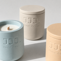 Bougie parfumée personnalisée en pot en céramique avec couvercle, mèche en bois, cire de soja, bougies aromatiques, décoration d'intérieur, cadeau pour mariage, anniversaire, vente en gros