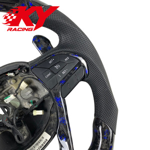 Volante Personalizado de Fibra de Carbono Forjado Azul con Pantalla LED de RPM y Levas de Cambio para Jeep Grand Cherokee SRT - Product Image 2