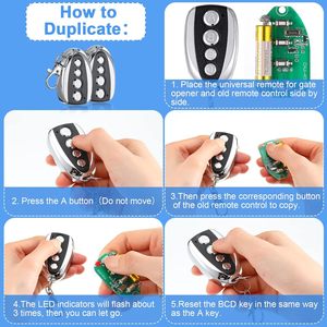 Gần hơn an ninh Kit từ xa nhân bản 433Mhz ABCD phong cách cổng Opener điều khiển từ xa điện nhân bản cửa nhà để xe cửa Key Fob - Product Image 3