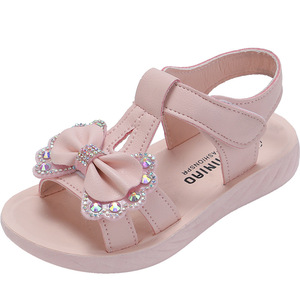 Venta de verano niños prendas de vestir Zapatos arco suela de goma dulce princesa sandalias para bebé niña - Product Image 5