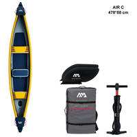 Bote Kayak Inflable TOMAHAWK AIR C para 3 Personas con Construcción Drop Stitch de 7 cm, 3 Cámaras de Aire, Casco de PVC, Balsa para Rafting, Carga de 260 kg