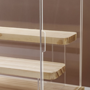 Tối Giản Hiện Đại Xách Tay <span class=keywords><strong>Acrylic</strong></span> Kệ Gỗ Trong Suốt Phân Vùng Mô Hình Đồ Chơi Tay Búp Bê Hiển Thị Với Bụi Bằng Chứng Tính Năng - Product Image 3